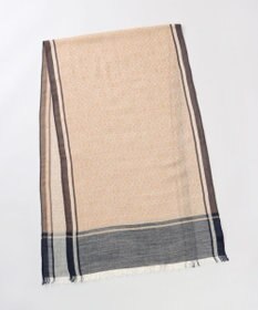 AURORA 【 LANVIN COLLECTION（ランバン コレクション） 】シルクウールロゴジャカードストール