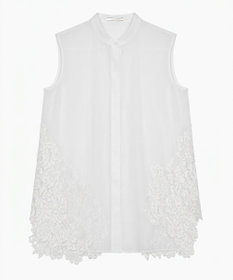 BEIGE， GALENA / レースコンビ シアーシャツ