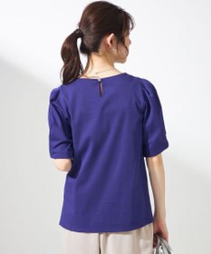 ANY SIS S 【撥水・汗ジミ防止・UVケア・洗える】スーピマスムース 袖タック Tシャツ