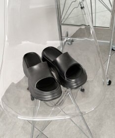 WEGO 厚底デザインラバーサンダル