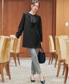 Tiaclasse 【安田美沙子さん着用・洗える】T/R両面起毛ストレッチパンツ