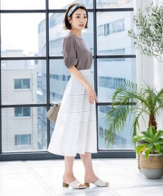 Tiaclasse L 【新色追加・洗える】幅広く活躍が期待できるレース切替スカート