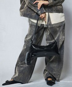 style code 【Ungrid/アングリッド】　ポーチチャーム付　ワイドバックルベルト ワンハンドルショルダーバッグ