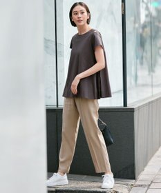 自由区 【XSサイズ～/洗える/セット着用可】キュプラリネンシャンタン イージーテーパードパンツ