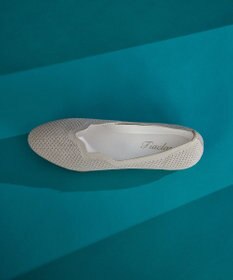 Tiaclasse 【洗える/撥水】スカラップニットフラットパンプス