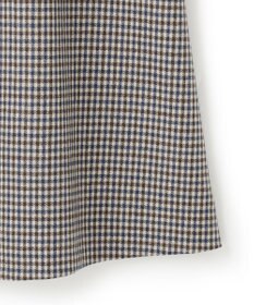 23区 ウールミルドストレッチ チェック フロントタックAラインスカート