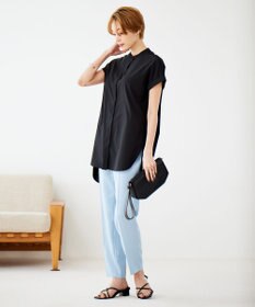 ICB 【接触冷感・UVケア・速乾・洗える】FluidBackSatin ドロストパンツ