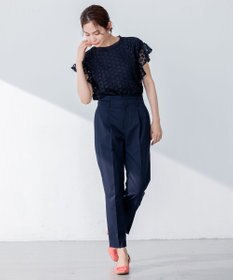 組曲 L 【洗える】フラワーレース ブラウス