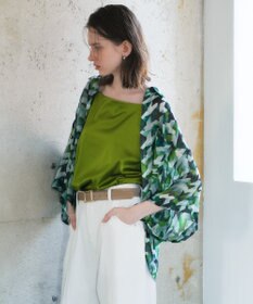 YECCA VECCA [2SET]キャミ付きシアージオメ柄シャツ