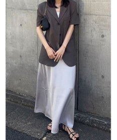 Green Parks AnriettMusee サテンナロースカート