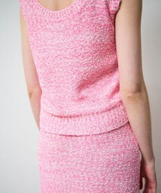 GRACE CONTINENTAL ネップツイードニットノースリーブ