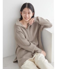 AMERICAN HOLIC バイパチハーフＺＩＰ片畦ニットプルオーバー　