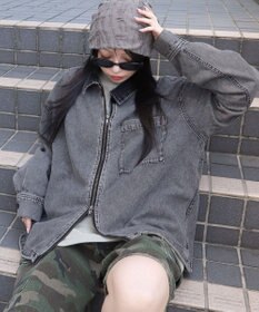 WEGO 【ユニセックス着用ITEM】デニムシャツジャケット