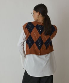 GRACE CONTINENTAL アーガイルニットベスト