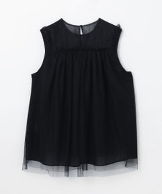 GRACE CONTINENTAL チュールノースリーブ トップ