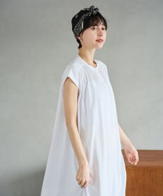 #Newans 【乾燥機可能/接触冷感】ヨークギャザーロングワンピース