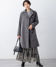 23区 S 【洗える】ハウンドトゥースアートプリント ギャザー スカート