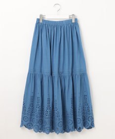Feroux 【洗える】刺繍ティアード スカート