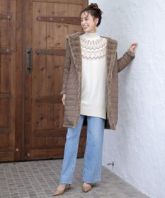 Tiaclasse L 【洗える】ノルディック柄ニットチュニック