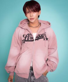 WEGO 【ユニセックス着用ITEM/MLサイズ展開】グラフィックZIPパーカー