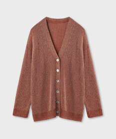 GRACE CONTINENTAL ラメルーズニットカーディガン