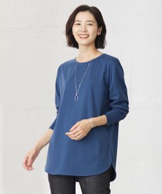 J.PRESS LADIES 【吸水速乾】プレーティングジャージー シャツテール カットソー