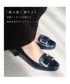 Pointer 日本製 本革バックルパンプス