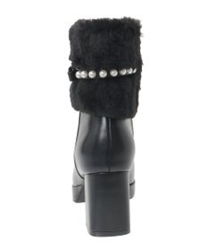 Maison de FLEUR パールリボンファーブーツ