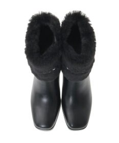 Maison de FLEUR パールリボンファーブーツ