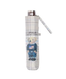 MOONBAT POLO RALPH LAUREN 遮光 晴雨兼用 折りたたみ日傘 チェック ポロベア