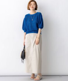 23区 L 【先行予約】スラブツイルストレッチ Iライン スカート