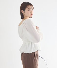 earth music&ecology バルーンヘムブラウス