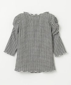 ANY KIDS シアー ギンガム 七分袖 Tシャツ