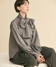 #Newans 【洗濯機可】ビックリボンパウダリーブラウス