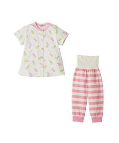 MIKI HOUSE HOT BISCUITS アイス柄 腹巻付き半袖パジャマ