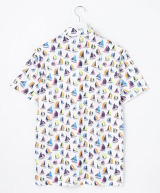 23区GOLF 【MEN/キングサイズ】【吸水速乾・UVケア】マルチヨットプリント 半袖ポロシャツ