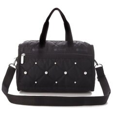 LeSportsac MINI DUFFLE W PEARLS/ブラックパール