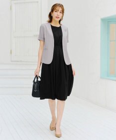 Tiaclasse 【洗える】  麻調半袖ジャケット