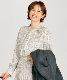 自由区 L 【17号サイズまで展開・カタログ掲載・セットアップ対応】ライトサテン ブラウス [新色]ベージュ×ブラック