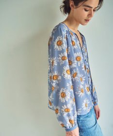 GRACE CONTINENTAL マーガレットフラワープリントブラウス