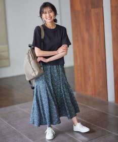 ANY 【洗濯機可能/ウエストゴム】プリントマーメイドスカート