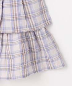 ANY KIDS 【洗濯機可能】ティアード チェックスカパン