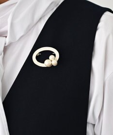 Pisceans ツチメリング&コットンパール ブローチ