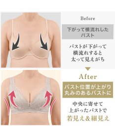 BRADELIS New York 【BRADELIS NewYork peace ブラデリス】ハートフルカップカシュクールブラ24 華やかレース ノンワイヤー 補正ブラ ブラジャー DB124102