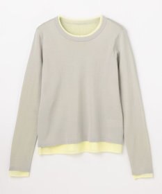 ANY カラーレイヤードニットTシャツ