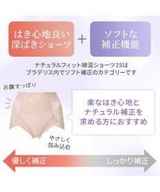 BRADELIS New York 【BRADELIS NewYork peace】ナチュラルフィット綿混ショーツ25 補正 補整下着 吸汗速乾 接触冷感で快適