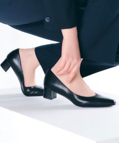 Dominic3 晴雨兼用 スクエアトゥ レザーパンプス