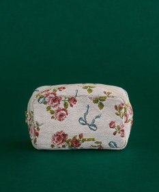 Maison de FLEUR ローズリボン柄ゴブランポーチ