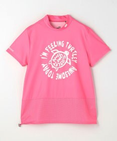 PW CIRCULUS 【WOMEN】SEA TURTLE メッシュコンビモックネックT ゴルフウェア レディース