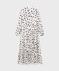 GRACE CONTINENTAL キャットプリントフライヨークワンピース